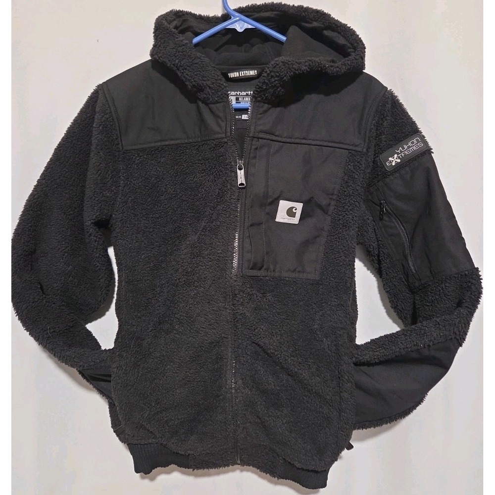Carhartt Yukon Extremes Wind Fighter Fleece Active Jacket Black Mens Small...